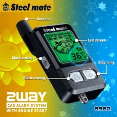 Steelmate 898G 2 Way Car Alarm w/ Remote Engine Auto Start