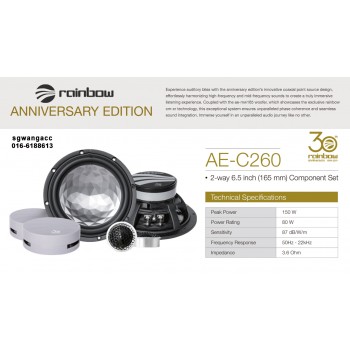 Rainbow Anniversary Edition AE-C260 6.5" 2 Way Component Set Speaker