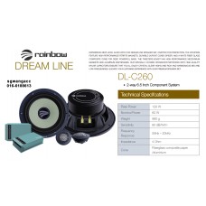 Rainbow Dream Line DL-C260 6.5" 2 Way Component Set Speaker