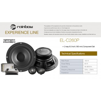 Rainbow Experience-Line EL-C620P 6.5" 2 Way Component Set Speaker